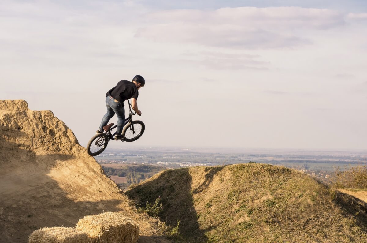 Biker-jumping Deporte extremos en bicicleta